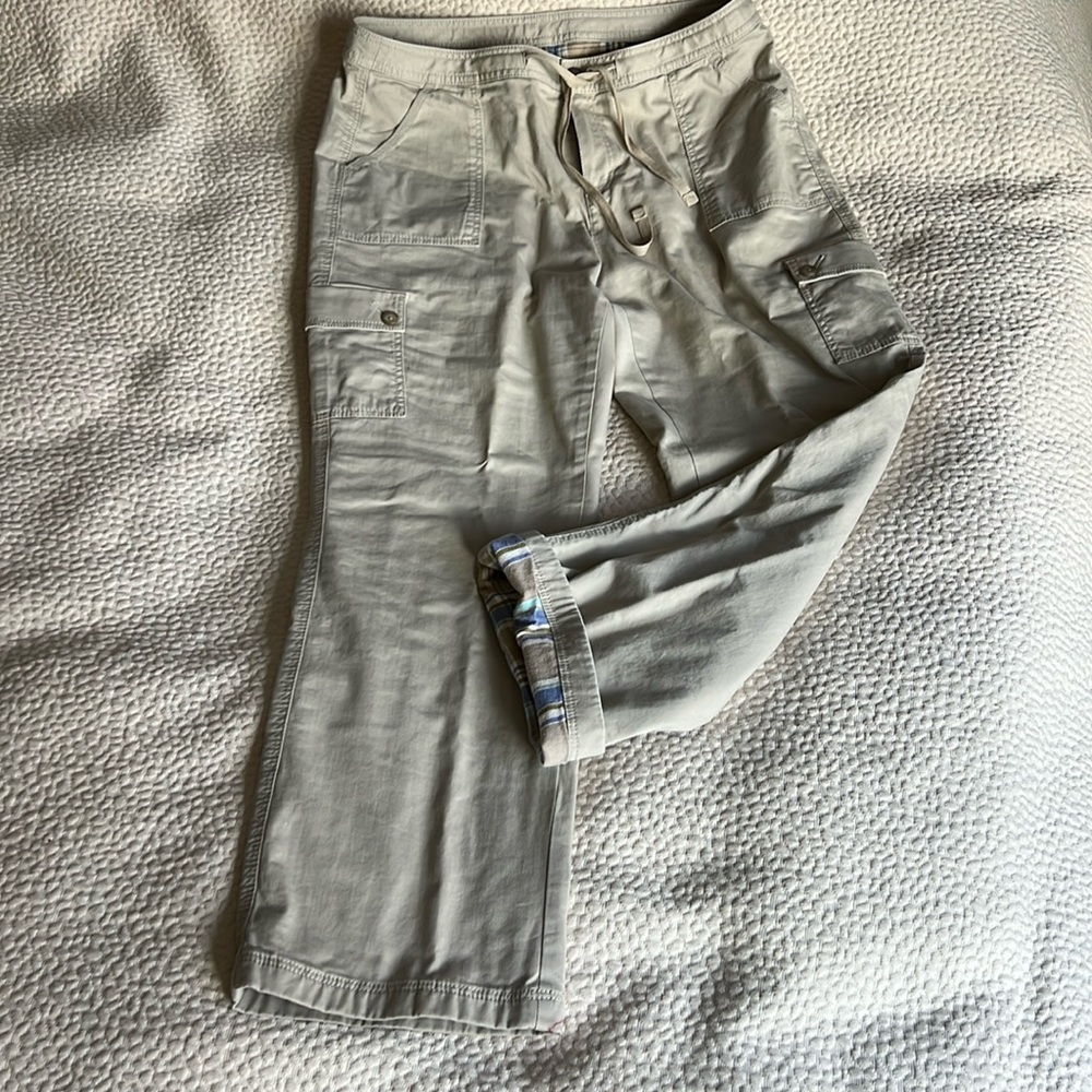 Flannel Lined Cargo Pants LLBean Southport Tan Cozy